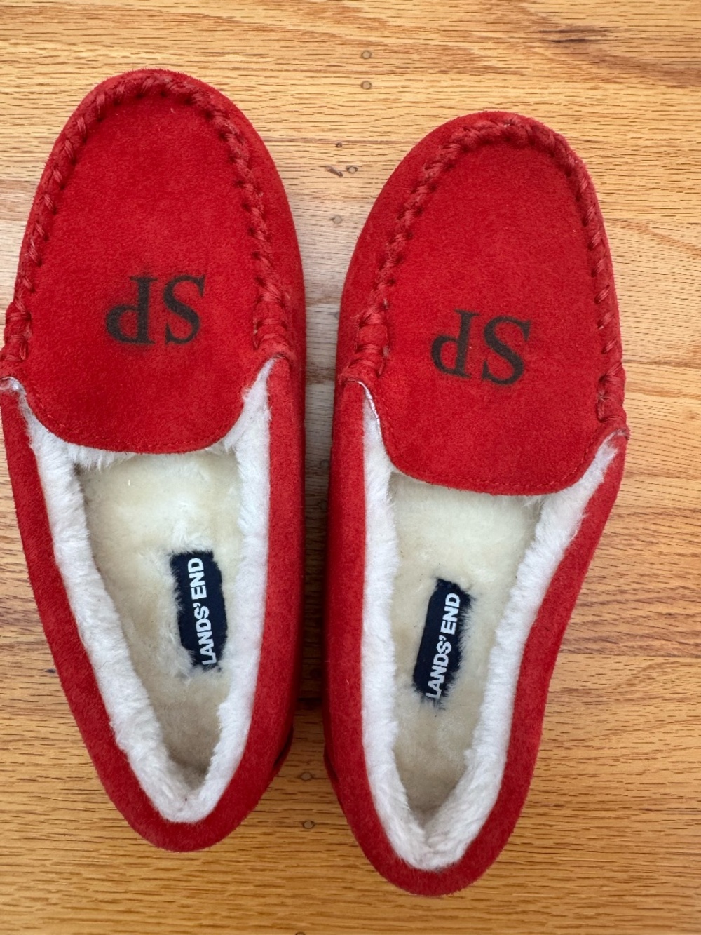 Lands End Fuzzy Slippers